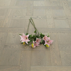 Oak Brushed L-Charcoal Lacquered Basketweave Engineered Wood Flooring BW1502