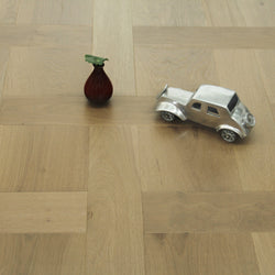 Oak Brushed L-Grey Lacquered Basketweave Engineered Wood Flooring BW1501