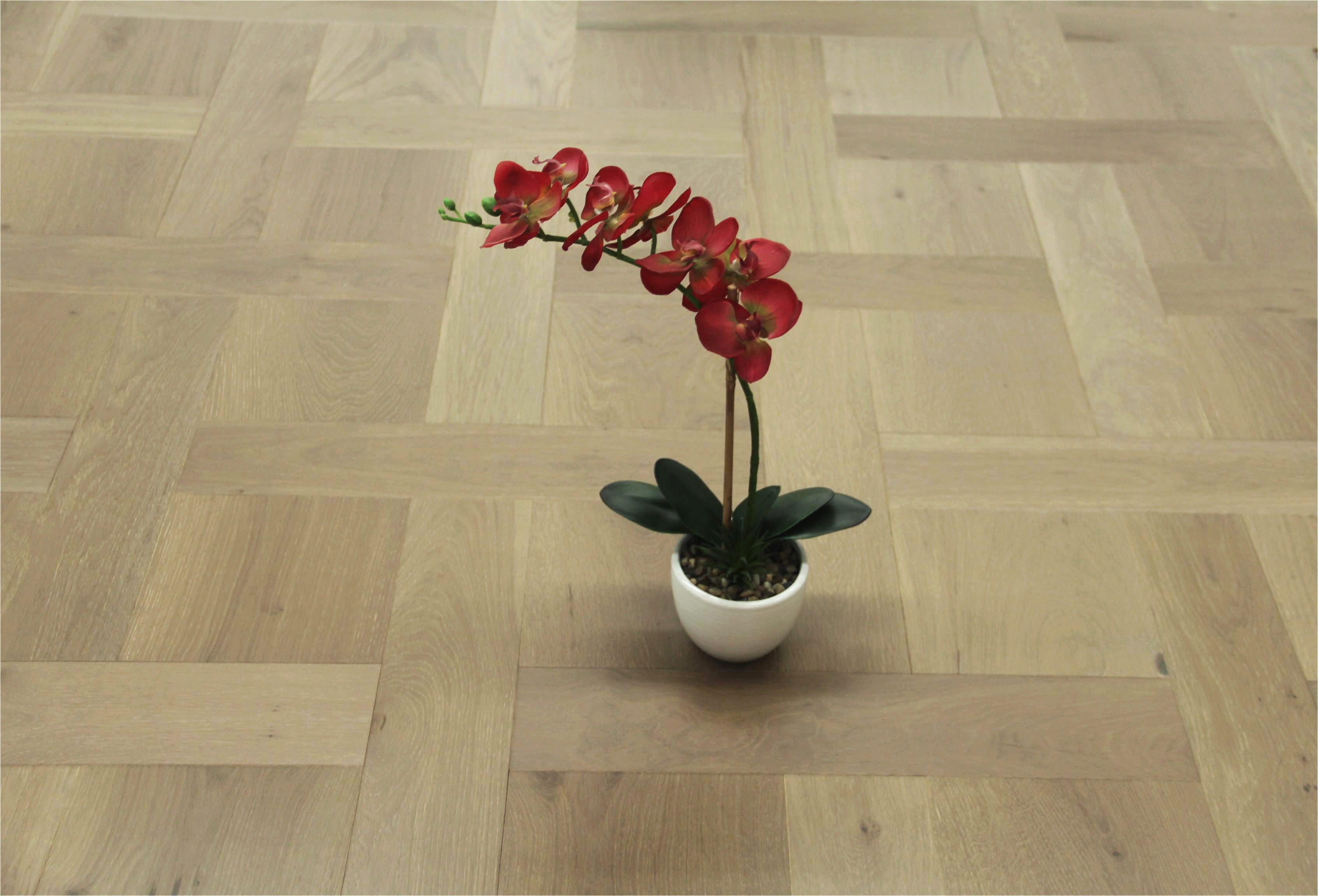 Oak Brushed L-Grey Lacquered Basketweave Engineered Wood Flooring BBW1501
