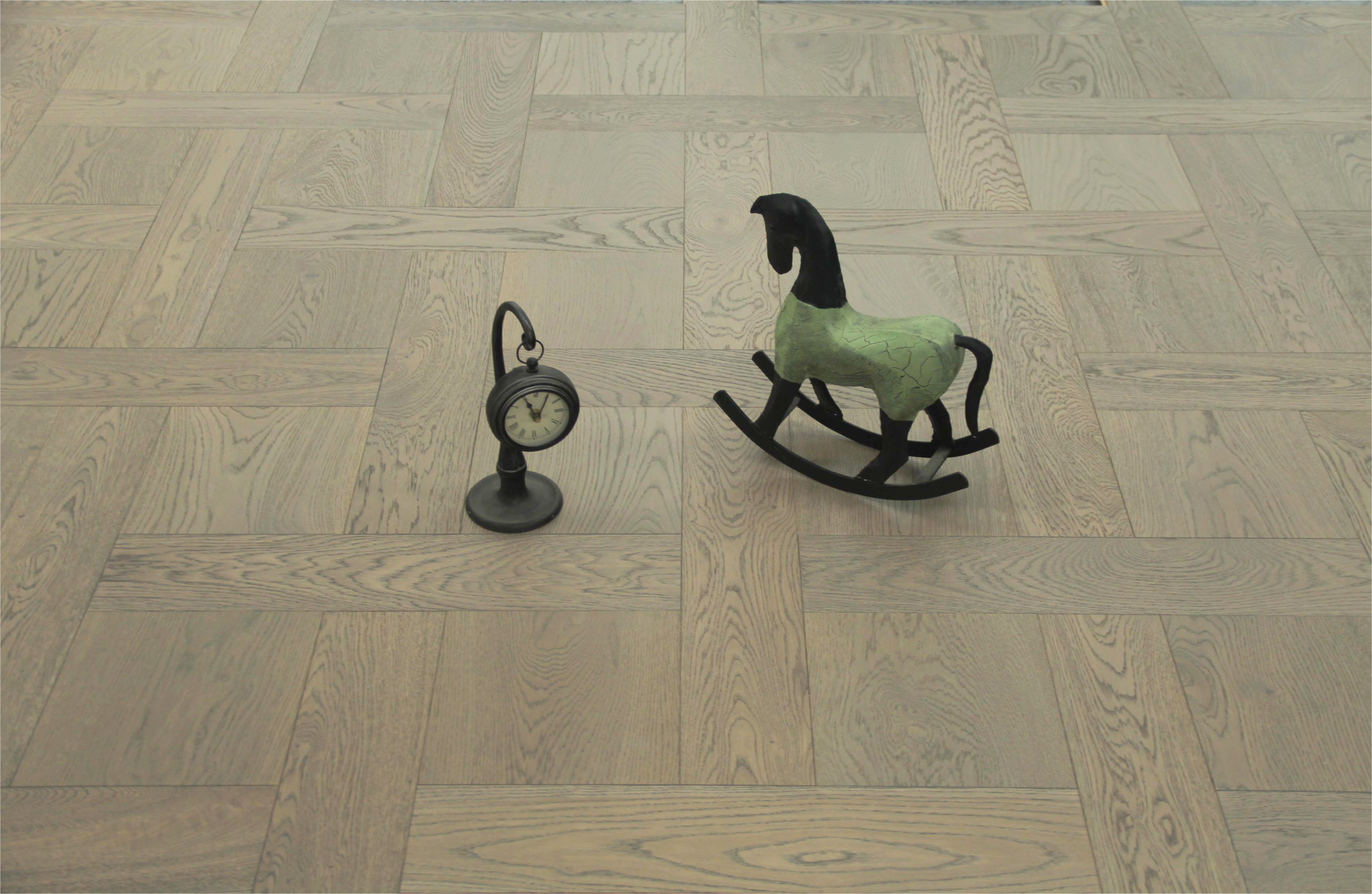 Oak Brushed L-Charcoal Lacquered Basketweave Engineered Wood Flooring BBW1502