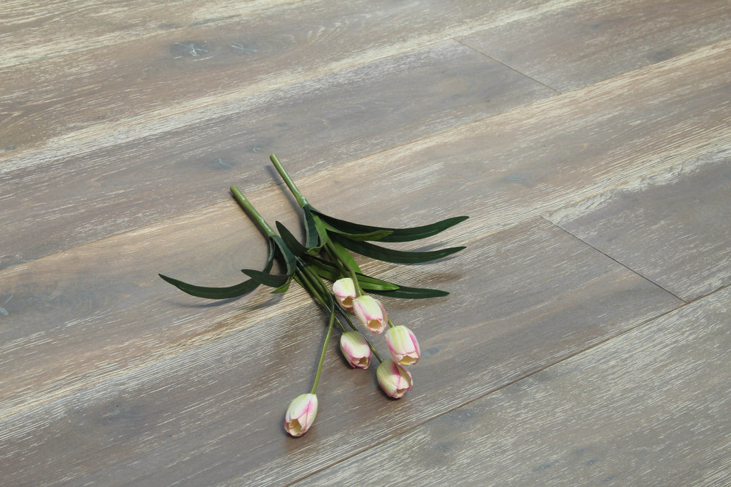 Oak Double Smoked Brushed White Oiled Engineered Wood Flooring 1900x240x20/6mm BEO2030