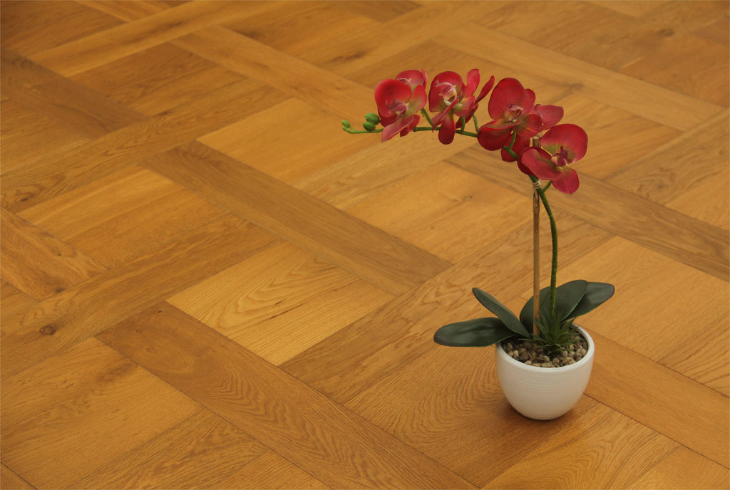 Oak Smoked Brushed Lacquered Basketweave Engineered Wood Flooring BBW1503