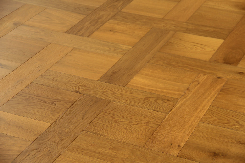 Oak Smoked Brushed Lacquered Basketweave Engineered Wood Flooring BBW1503