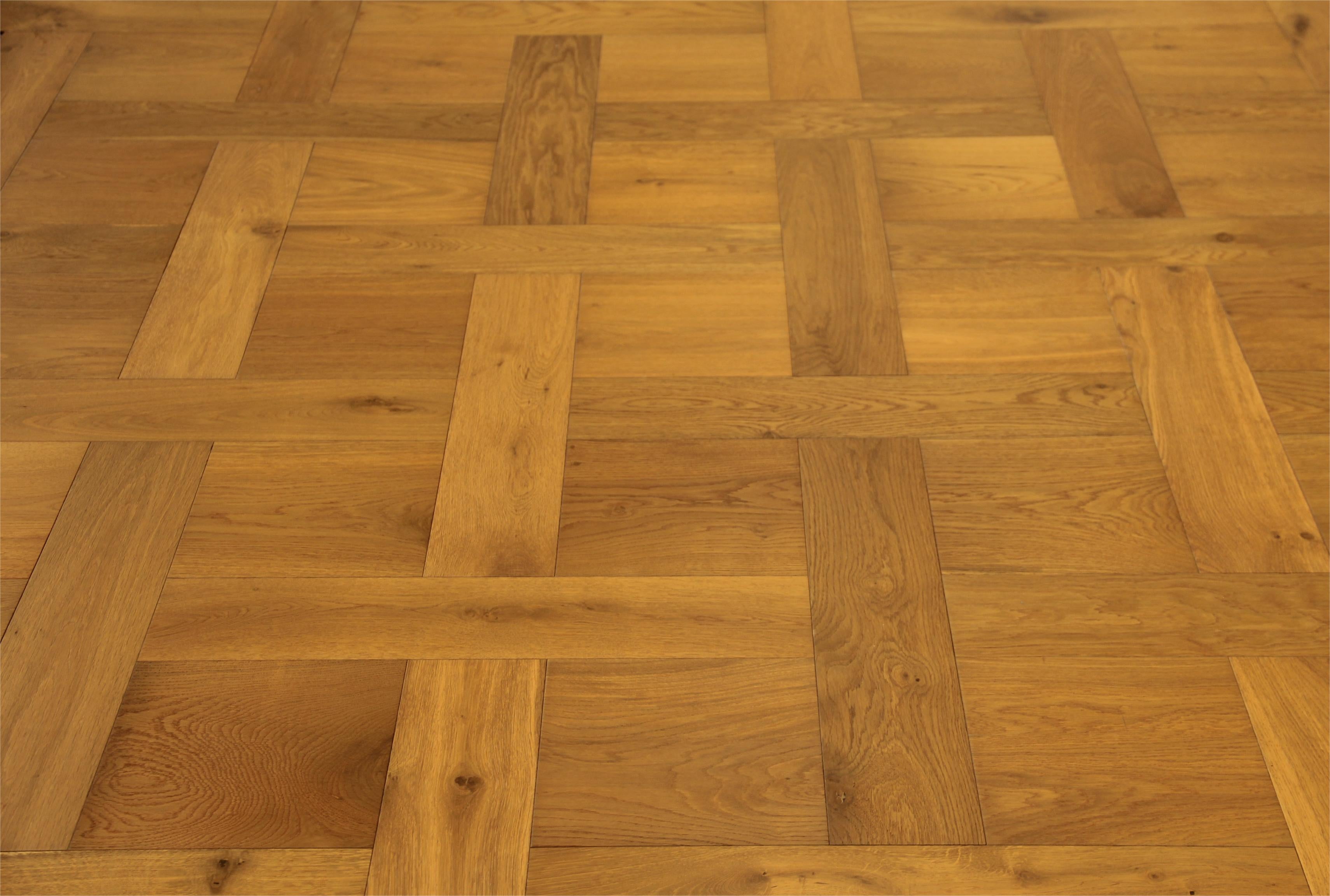 Oak Smoked Brushed Lacquered Basketweave Engineered Wood Flooring BBW1503