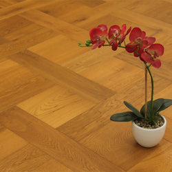 Oak Smoked Brushed Lacquered Basketweave Engineered Wood Flooring BW1503