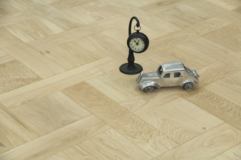 Oak Brushed Unfinished Basketweave Engineered Wood Flooring BBW1505