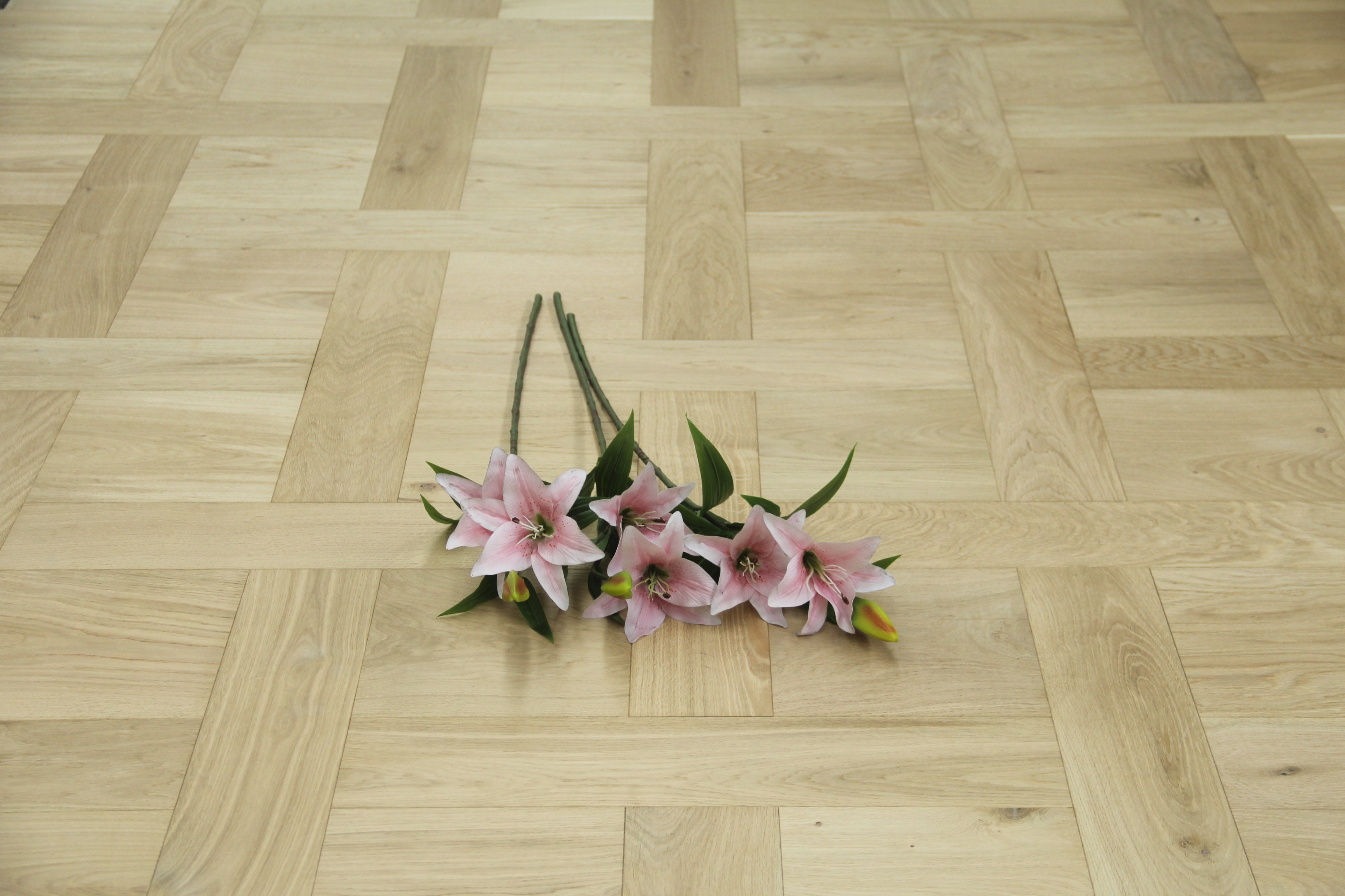 Oak Brushed Unfinished Basketweave Engineered Wood Flooring BBW1505