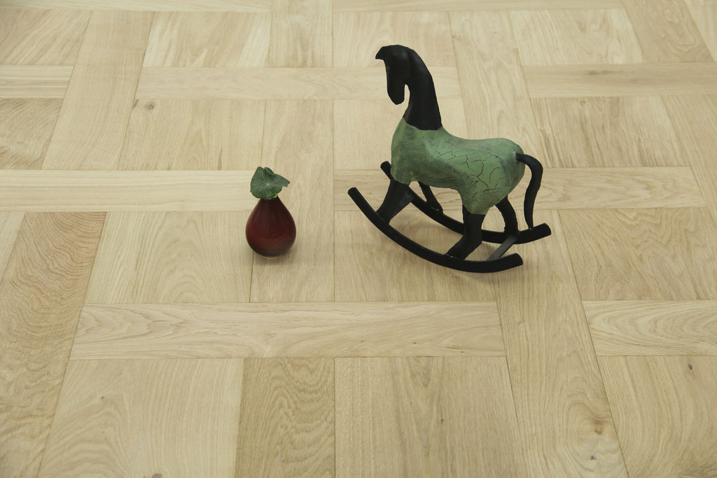 Oak Brushed Unfinished Basketweave Engineered Wood Flooring BBW1505