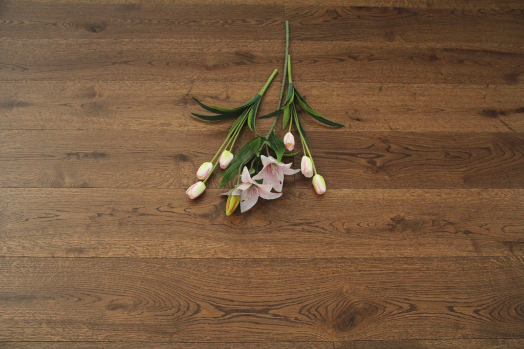 Oak Brushed Dark Coffee Stained UV Oiled Engineered Wood Flooring BEO1502C