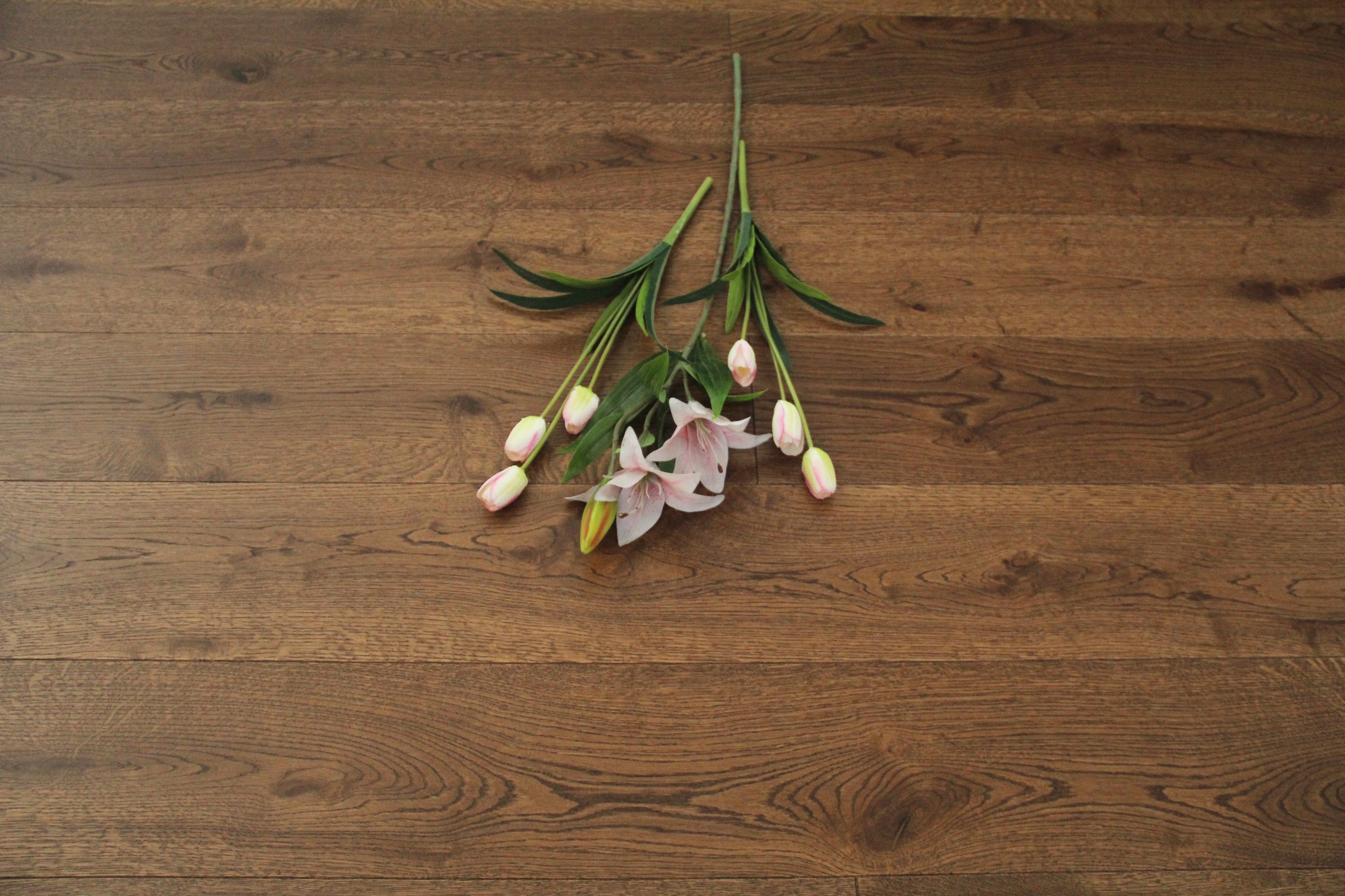 Oak Brushed Dark Coffee Stained UV Oiled Engineered Wood Flooring BEO1502C
