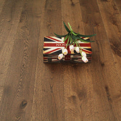 Oak Brushed Dark Coffee Stained UV Oiled Engineered Wood Flooring EO1502C