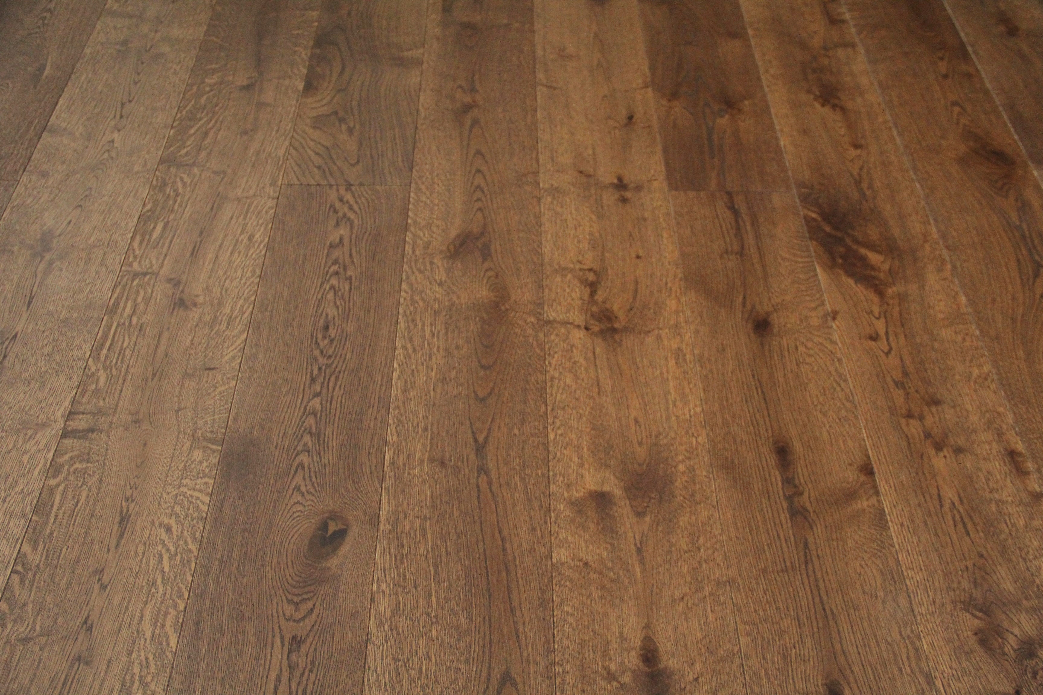 Oak Brushed Dark Coffee Stained UV Oiled Engineered Wood Flooring BEO1502C
