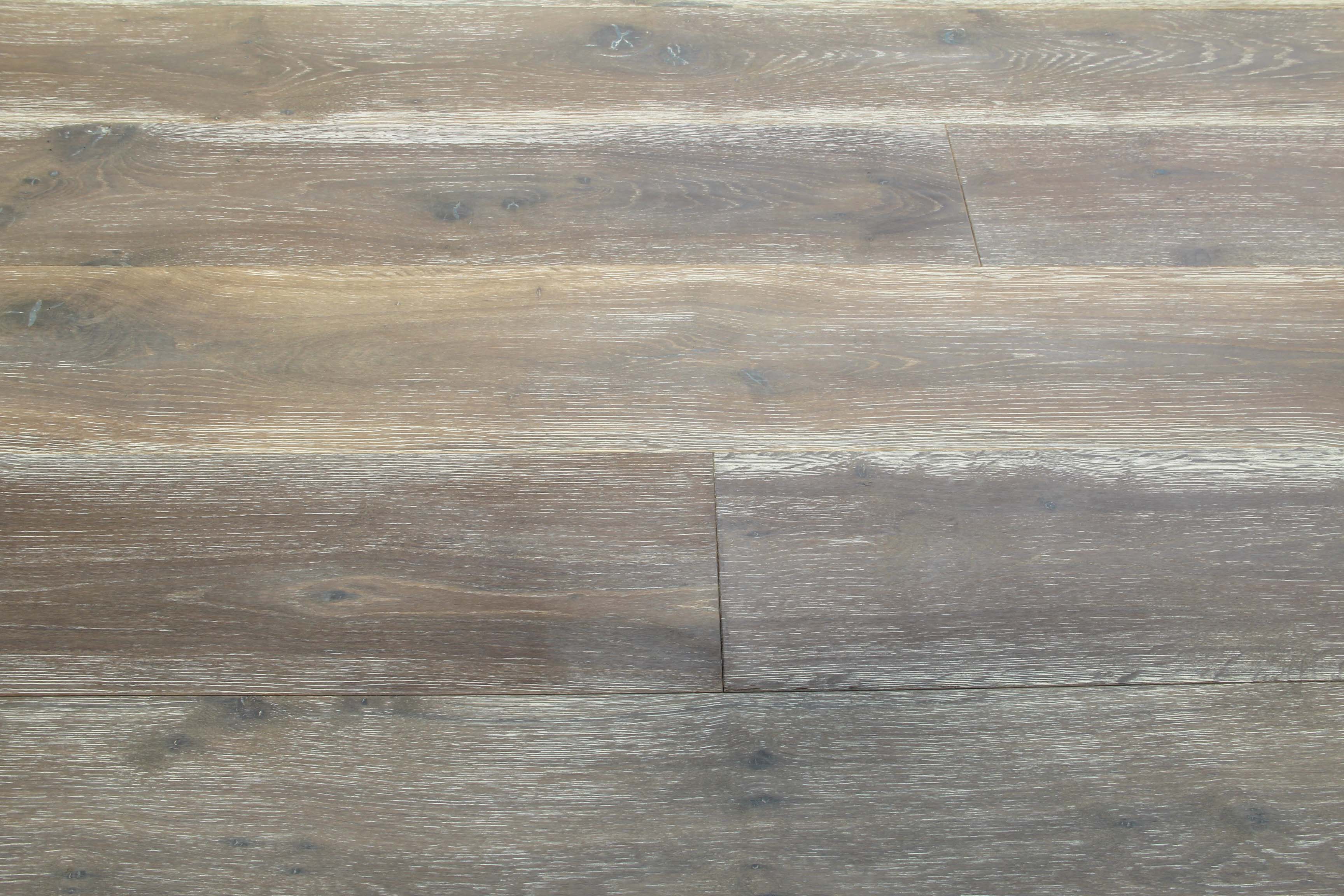 Oak Double Smoked Brushed White Oiled Engineered Wood Flooring 1900x240x20/6mm BEO2030