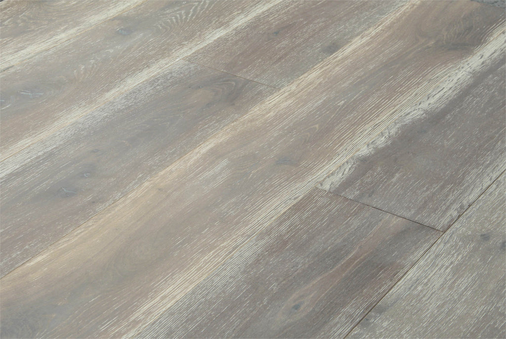 Oak Double Smoked Brushed White Oiled Engineered Wood Flooring 1900x240x20/6mm BEO2030