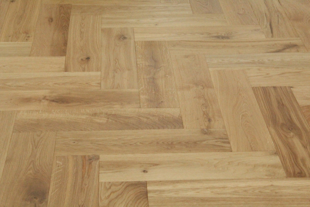 Discontinued Clearance! Oak Brushed UV Oiled Herringbone Engineered Wood Flooring 600x150x14/3mm BHO1401