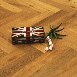 Smoked Brushed & UV Oiled Oak Engineered Herringbone Flooring BHO1405