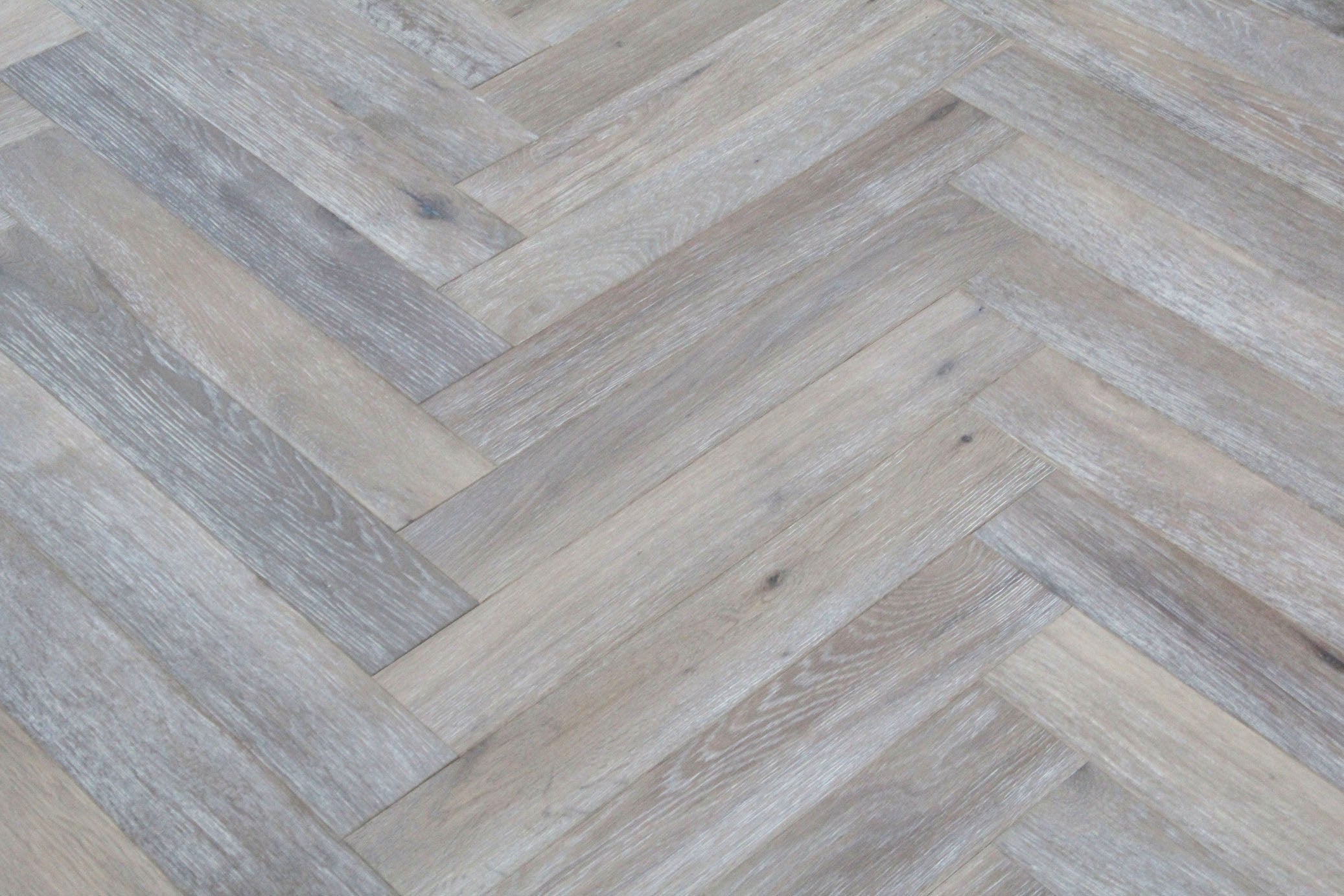 European Oak Smoked Grey Parquet Herringbone Flooring BHO1801