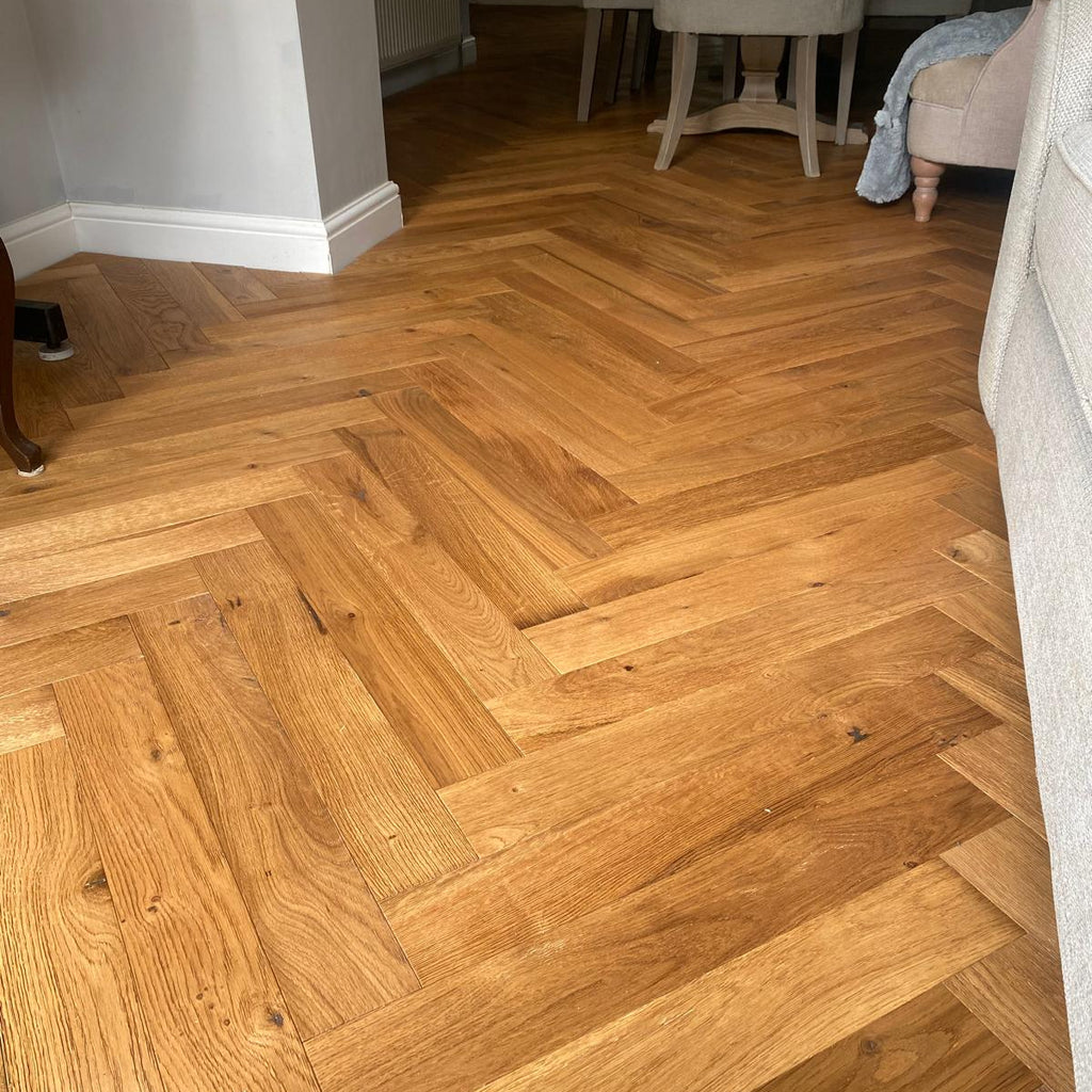European Smoked Natural Oak Herringbone Engineered Flooring BHO1805