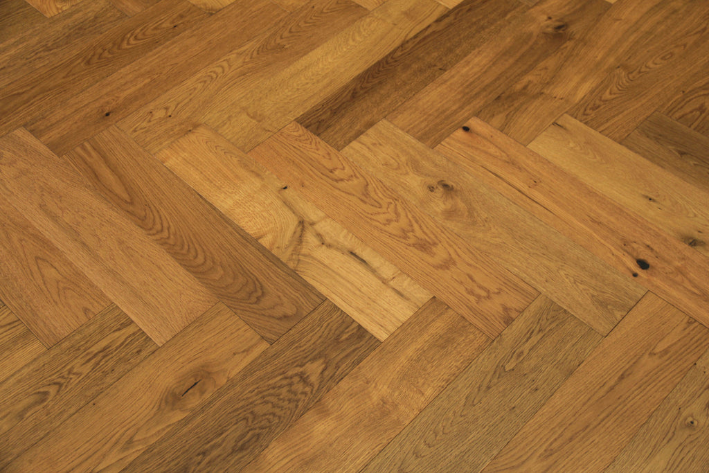 Smoked Brushed & UV Oiled Oak Engineered Herringbone Flooring BHO1405
