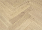 Brushed Light Oak Engineered Herringbone Flooring BHO1406
