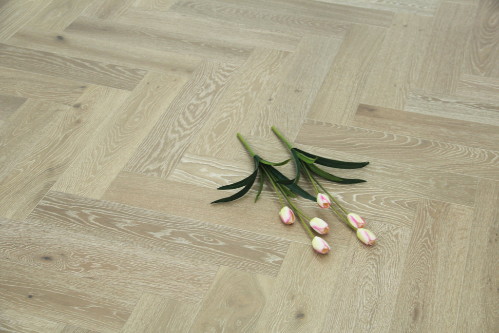 Smoked Grey Oak Engineered Herringbone Flooring BHO1409