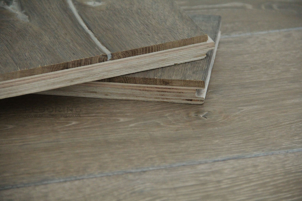 Oak Brushed Bespoke Grey Oiled Engineered Flooring 1900x190x20/6mm BEO2713