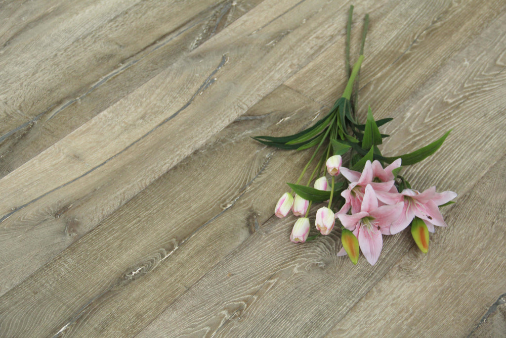 Oak Brushed Distressed Saw Mark Grey Oiled Engineered Flooring 1900x240x15/4mm BEO1561