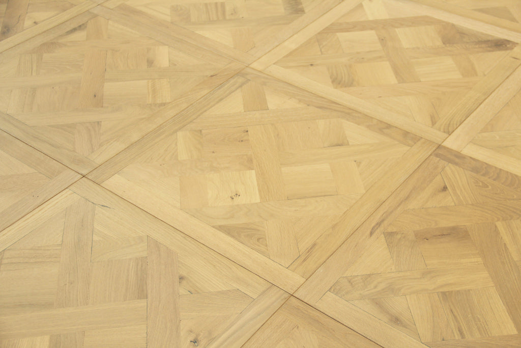 Oak Brushed Light Grey Oiled Parquet Versailles Panel Engineered Flooring BPE2002