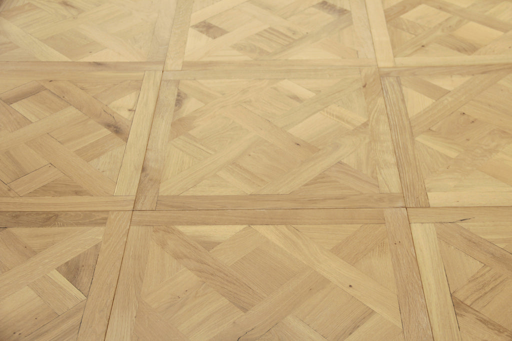 Oak Brushed Light Grey Oiled Parquet Versailles Panel Engineered Flooring BPE2002