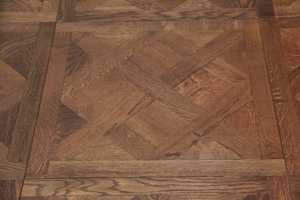 Oak Brushed Dark Mahagony Natural Oiled Parquet Versailles Panel Engineered Flooring BPE2003
