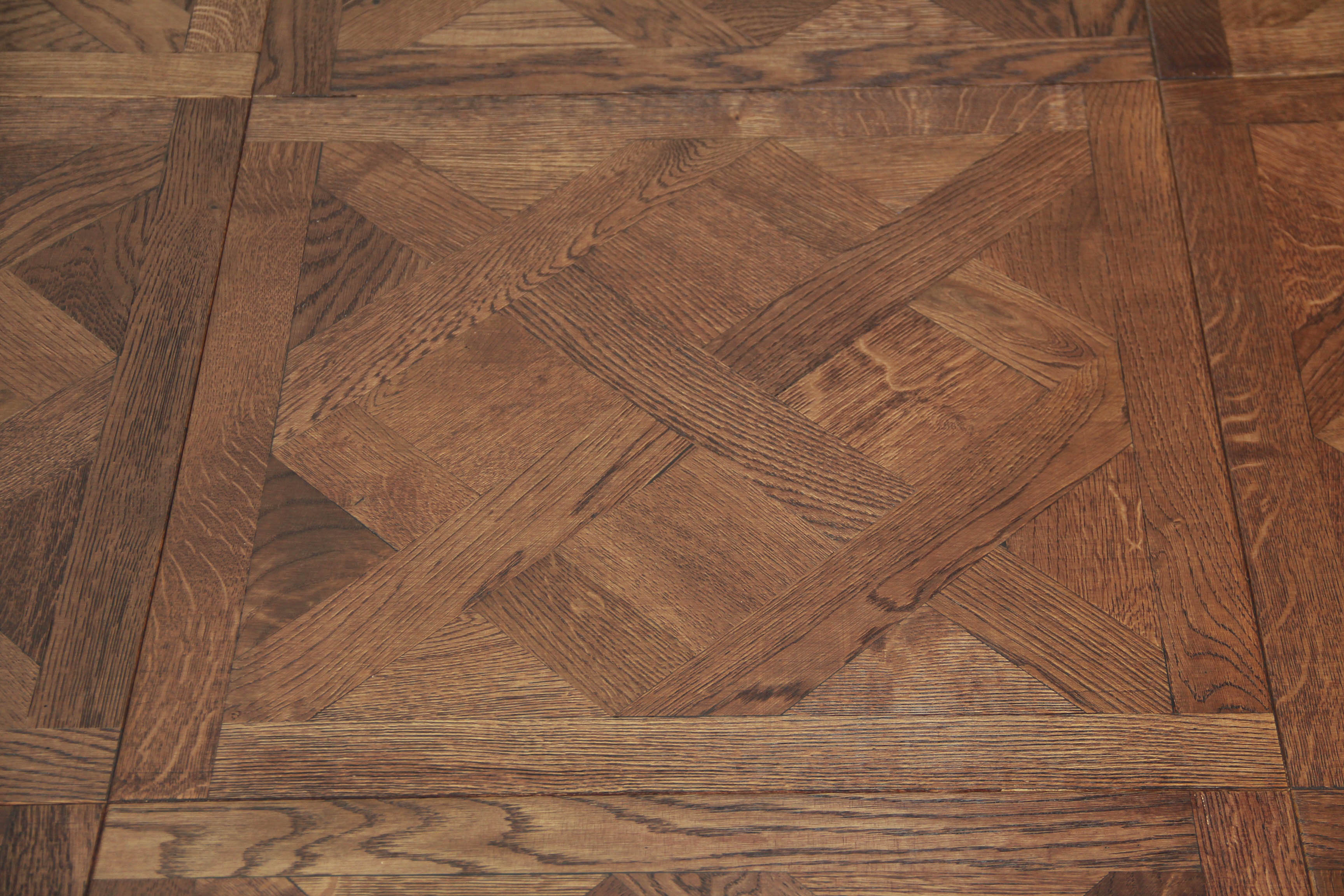 Oak Brushed Dark Mahagony Natural Oiled Parquet Versailles Panel Engineered Flooring BPE2003