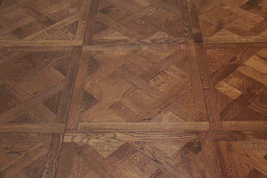 Oak Brushed Dark Mahagony Natural Oiled Parquet Versailles Panel Engineered Flooring BPE2003
