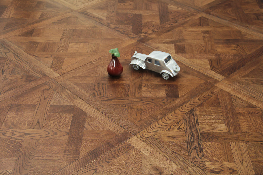 Oak Brushed Dark Mahagony Natural Oiled Parquet Versailles Panel Engineered Flooring BPE2003