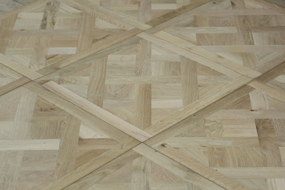 Oak Brushed Unfinished Versailles Panel Engineered Wood Flooring 580x580x20/6mm BPE2007