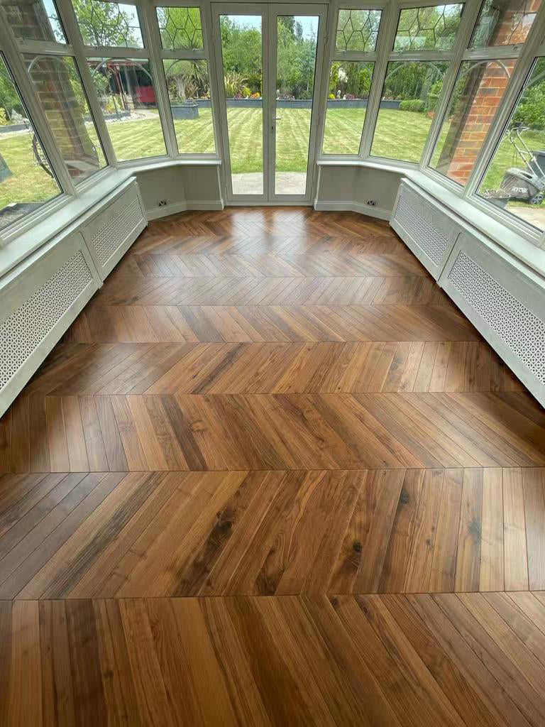 American Black Walnut Chevron Engineered Flooring 600x90x20/6mm BSR1809