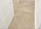 Brushed & White UV Oiled Oak Engineered Herringbone Flooring BHO1408