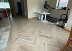 Smoked Grey Oak Engineered Herringbone Flooring BHO1409