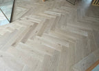 Smoked Grey Oak Engineered Herringbone Flooring BHO1409