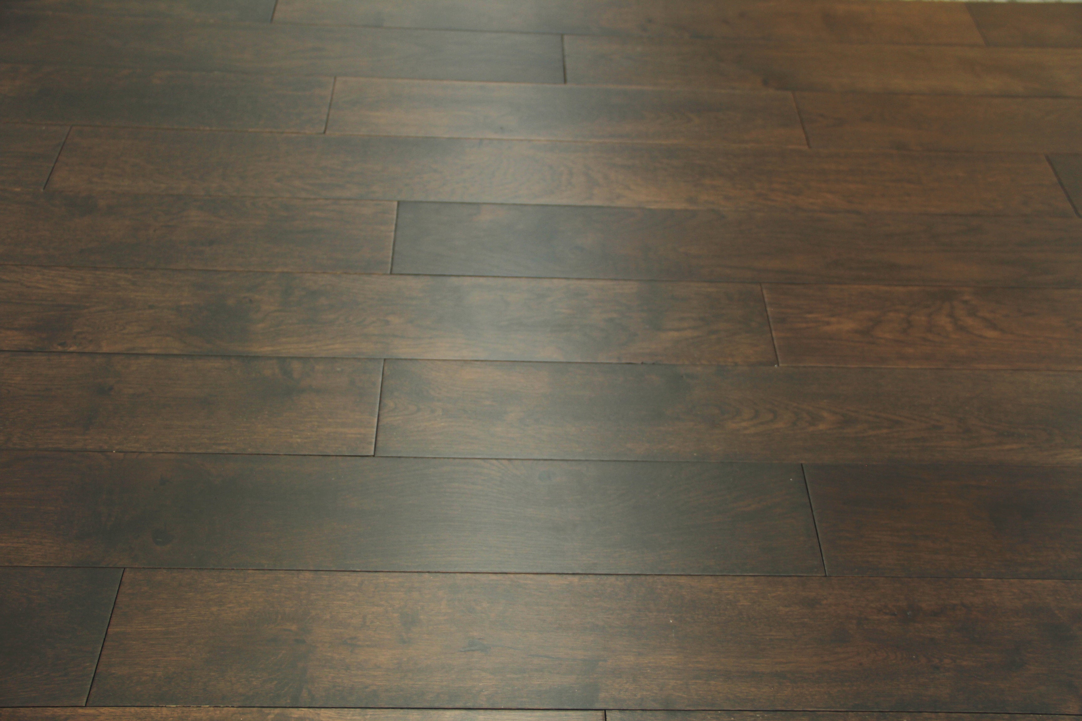 Coffee Stained Solid Oak Wood Flooring BMO1803