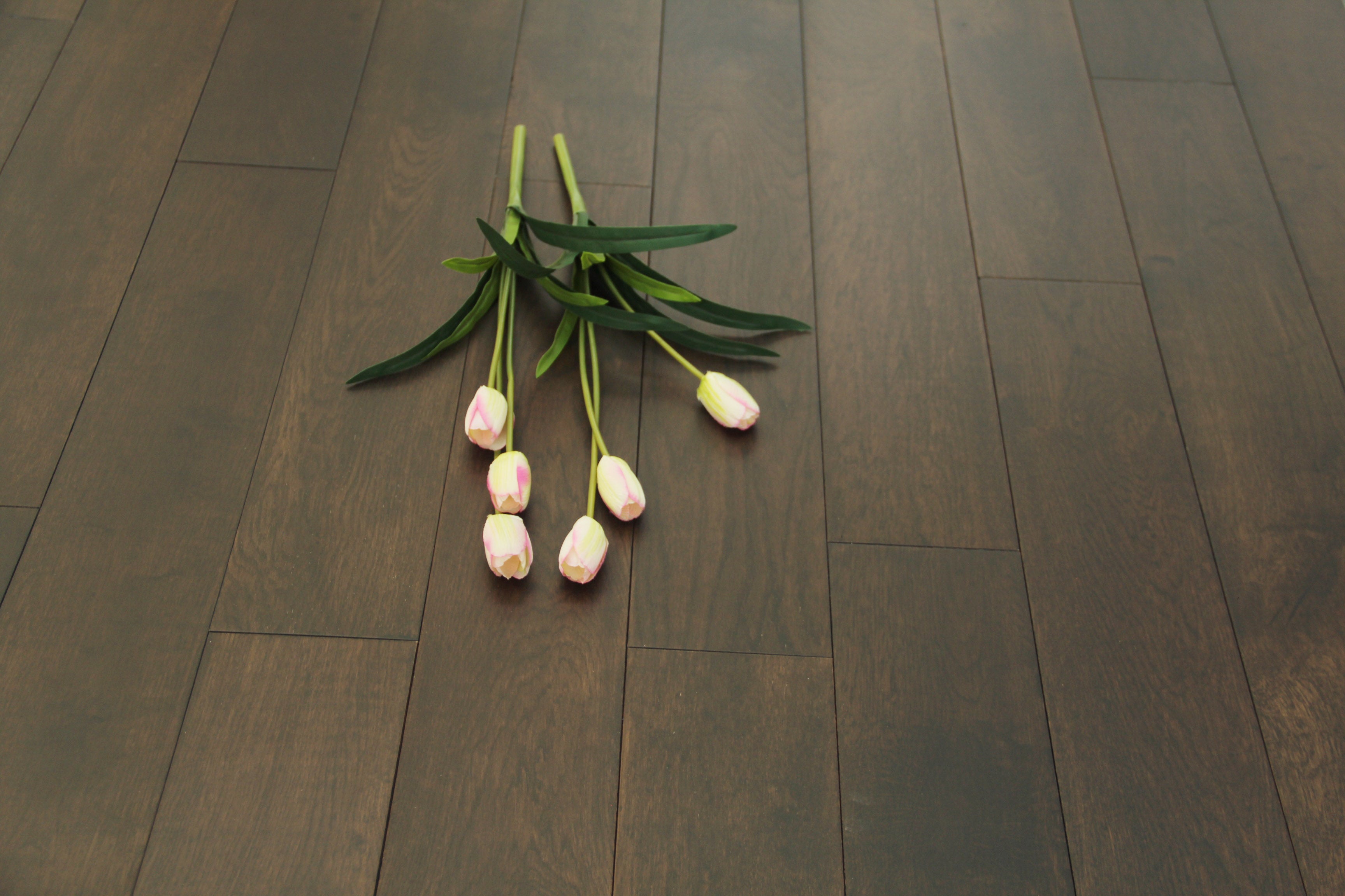 Coffee Stained Solid Oak Wood Flooring BMO1803