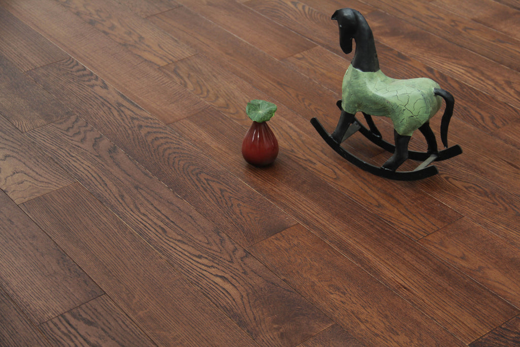 Dark Mahogany Stained Solid Oak Wood Flooring BMO1808