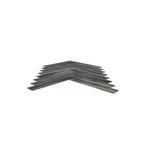Black Stained & White Oiled Parquet Herringbone BHO1403