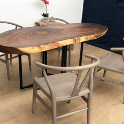 Solid South American Walnut Slab Table 1760mm Length