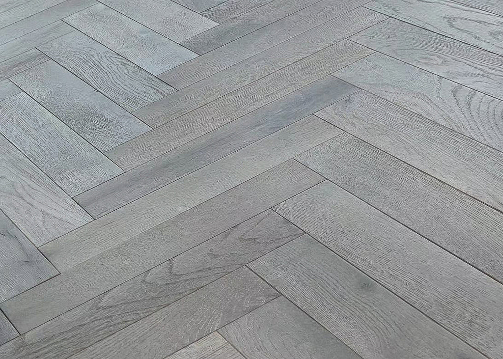 Grey Oiled Smoked & Brushed Oak Herringbone BHO1515