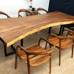 Rustic South American Walnut Slab Table 2900mm Length