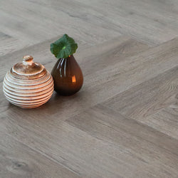 Smoked Oak SPC Herringbone Vinyl Flooring BVH2402