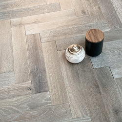 Grey Oiled Smoked & Brushed Oak Herringbone BHO1815