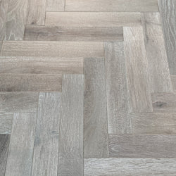 Grey Oiled Smoked & Brushed Oak Herringbone BHO1815