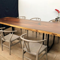 Solid South American Walnut Slab Table 2600mm Length