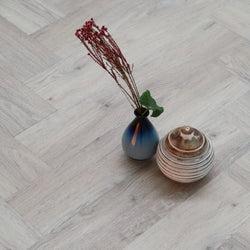 Washed Oak SPC Herringbone Vinyl Flooring VH2403
